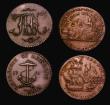 London Coins : A182 : Lot 566 : Halfpennies 18th Century Lothian (3) Edinburgh 1796 Harrisons, EDIN to right of anchor, DH20, VF, Ed...