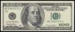 London Coins : A183 : Lot 131 : USA 100 Dollars Series of 1999 Pick 508 Benjamin Franklin facing portrait AU