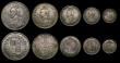 London Coins : A183 : Lot 2535 : Halfcrown to Threepence (5) Halfcrown 1887 Jubilee Head ESC 719, Bull 2771, Davis 640 dies 1A, EF to...