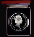 London Coins : A184 : Lot 724 : Cook Islands 100 Dollars 1993 Endangered Wildlife - Manchurian Cranes 5oz. Silver Proof KM#158 FDC i...