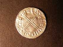 London Coins : A122 : Lot 1254 : Penny Aethelred II long cross type. Moneyer Eadwine on Cambridge, S.1151. Very fine.