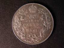 London Coins : A122 : Lot 1338 : Canada 50 Cents 1905 KM#12 Good Fine, Rare
