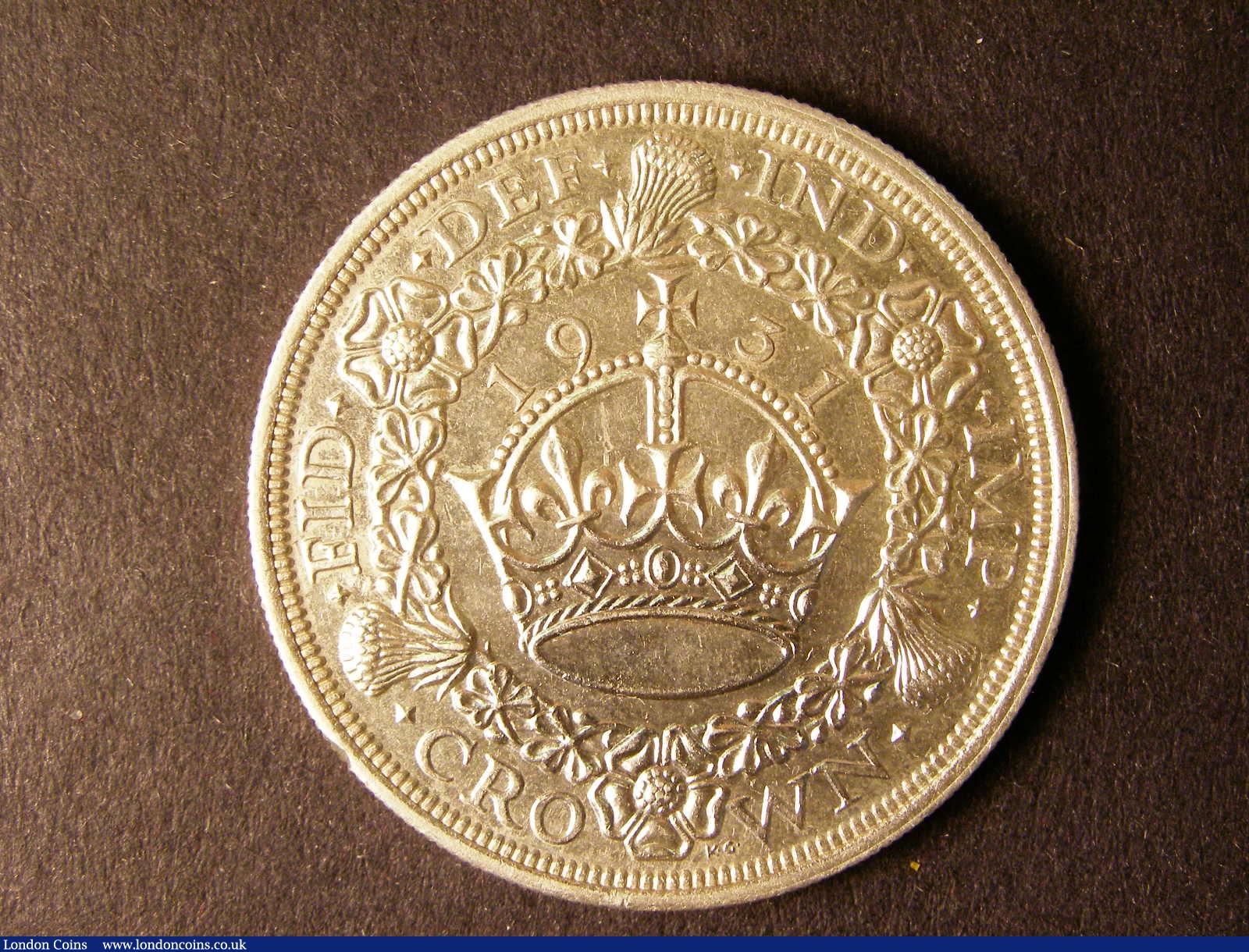 London Coins : A124 : Lot 210 : Crown 1931 ESC 371 EF