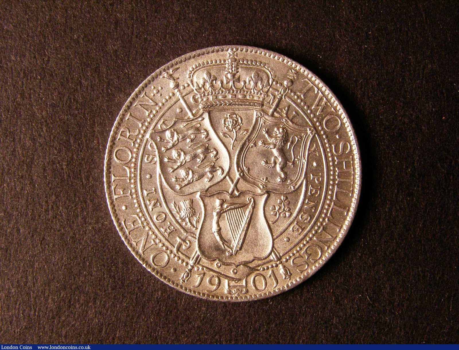 London Coins : A124 : Lot 376 : Florin 1901 ESC 885 GEF