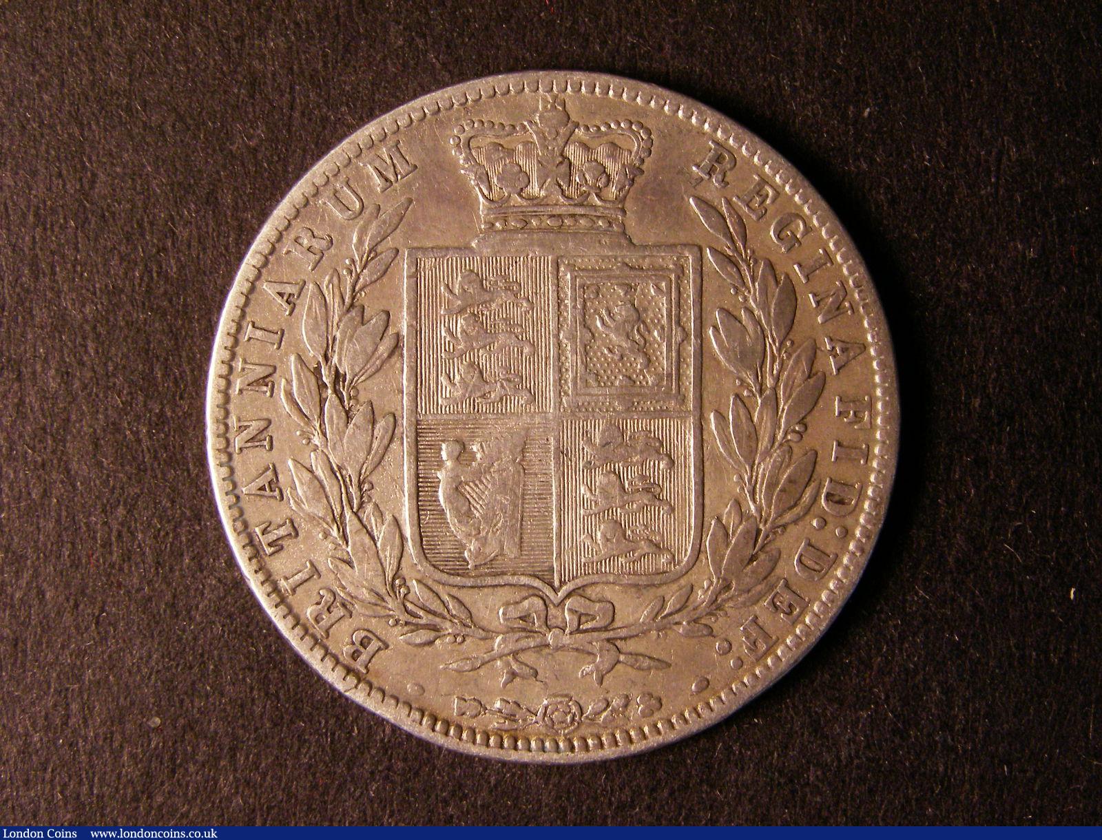 London Coins : A124 : Lot 444 : Halfcrown 1876 6 over 5 ESC 699A Only Fine but the over date very clear