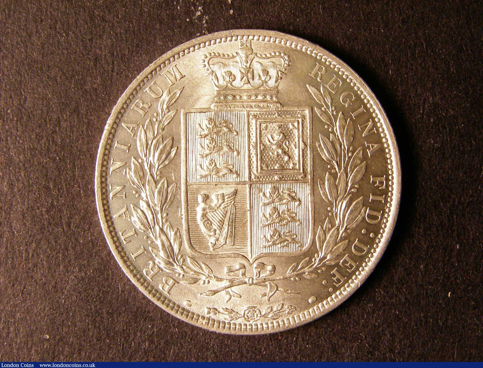 London Coins : A124 : Lot 452 : Halfcrown 1883 ESC 711 Lustrous UNC with reflective fields, a few minor surface marks barely det...