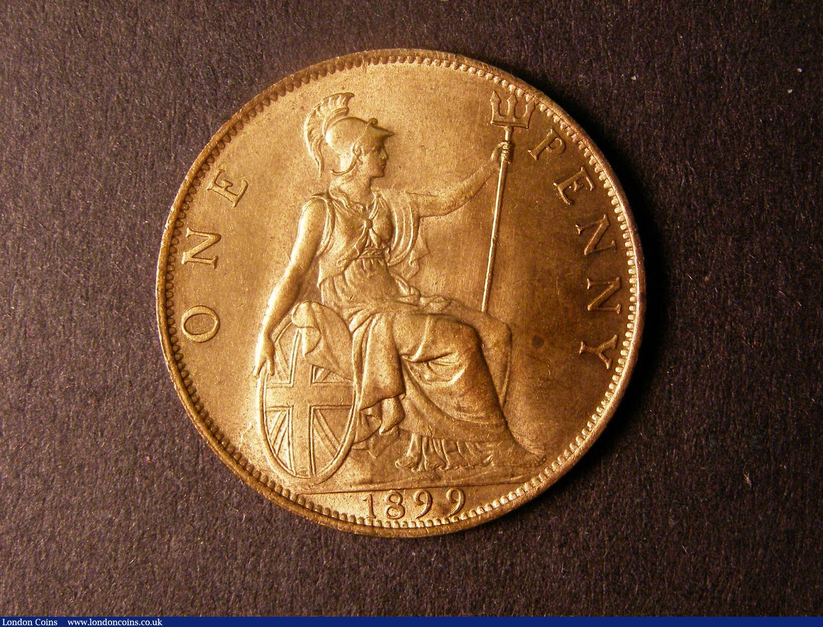 London Coins : A124 : Lot 793 : Penny 1899 Freeman 150 dies 1+B Wide 99 in date UNC with good lustre