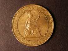 London Coins : A124 : Lot 664 : Penny 1857 Decimal Pattern Peck 1968 Freeman 674 in Bronze 32mm diameter Obverse VICTORIA D:G...
