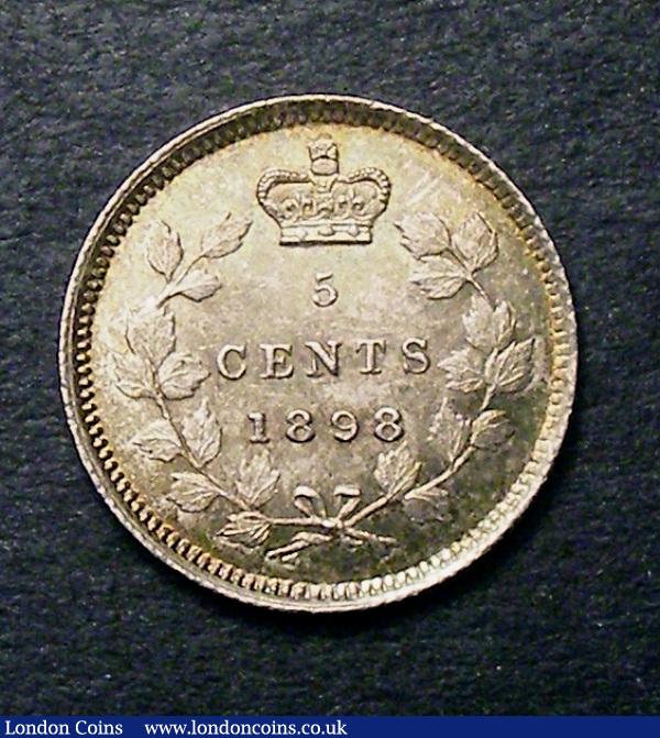 Canada 5 cents 1898 Good EF or better lovely tone sharp almost proof like strike : World Coins : Auction 126 : Lot 455