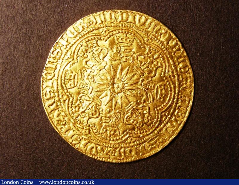 Ryal Edward IV Flemish imitative coinage S.1952 EF and struck on a large full flan of 37mm diameter : Hammered Coins : Auction 126 : Lot 840
