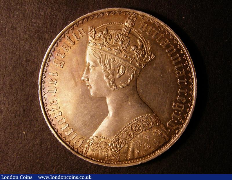 Crown 1847 Gothic UNDECIMO ESC 288 EF with light golden tone : English Coins : Auction 126 : Lot 919