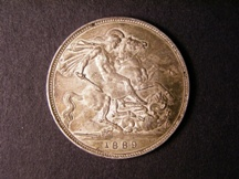London Coins : A126 : Lot 926 : Crown 1889 ESC 299 Davies 484 dies 1C EF Toned