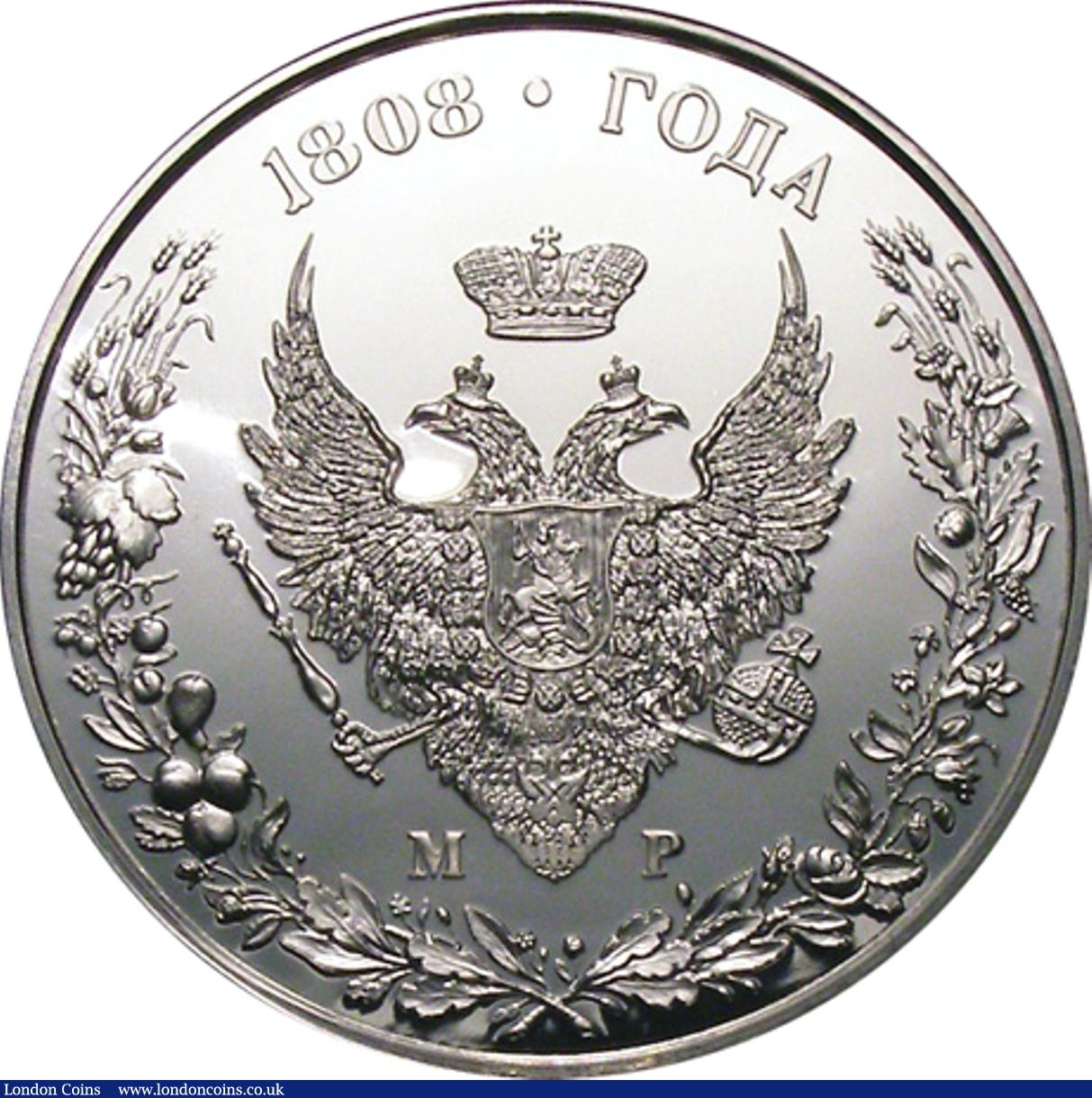 London Coins : A128 : Lot 2146 : Russia INA Retro Patterns Alexander I (1801-1825) 1808-dated Medal or ‘Military Rouble? Lot co...