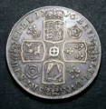 London Coins : A129 : Lot 1160 : Crown 1716 SECVNDO Roses and Plumes ESC 110 approaching VF with a couple of small edge bumps