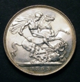 London Coins : A129 : Lot 1207 : Crown 1893 LVI ESC 303 Davies 501 dies 1A GVF