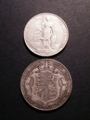 London Coins : A129 : Lot 1493 : Halfcrown 1904 ESC 749, Florin 1905 ESC 923 VG