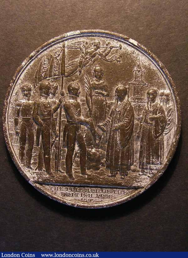 London Coins : A130 : Lot 886 : Treaty of Nankin 1842 in White Metal 64mm by Davis Eimer 1367, BHM 2061, Obv. Victoria Young...