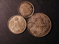 London Coins : A130 : Lot 477 : Canada 25 Cents 1911, 10 Cents 1918 and 5 Cents 1914 all nicely toned EF