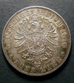 London Coins : A130 : Lot 498 : German States - Baden Reform Coinage Five Marks 1876G (Stuttgart) NEF and scarce