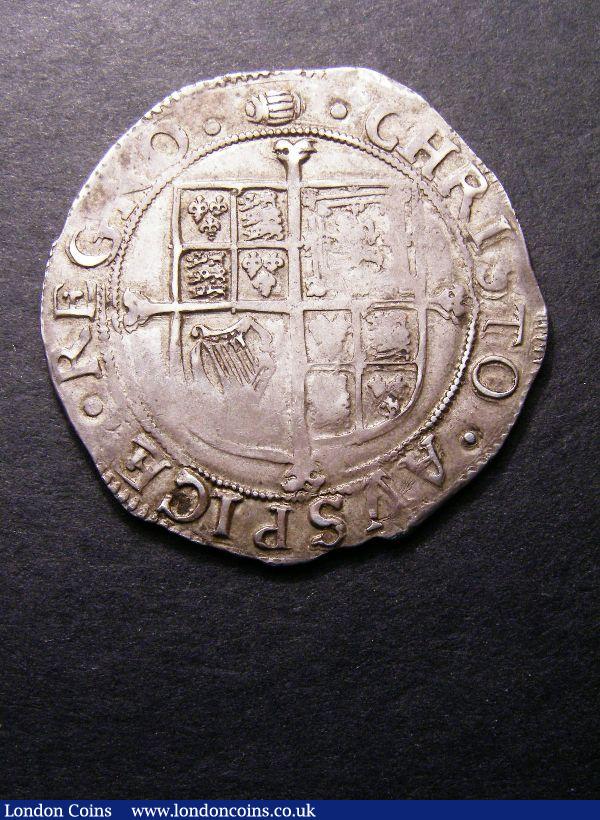 Shilling Charles I Tower Mint under the King Group E fifth Aberystwyth bust type 4.1 larger bust with single arched crown, small XII S.2795 mintmark Tun Good Fine : Hammered Coins : Auction 131 : Lot 1013