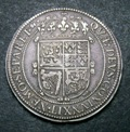 London Coins : A134 : Lot 1279 : Scotland Sixty Shillings Charles I Third Coinage Briot's Issue B over Thistle/B equestrian portr...