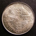 London Coins : A134 : Lot 1959 : Florin 1859 ESC 817 with stop after date, Lustrous UNC 