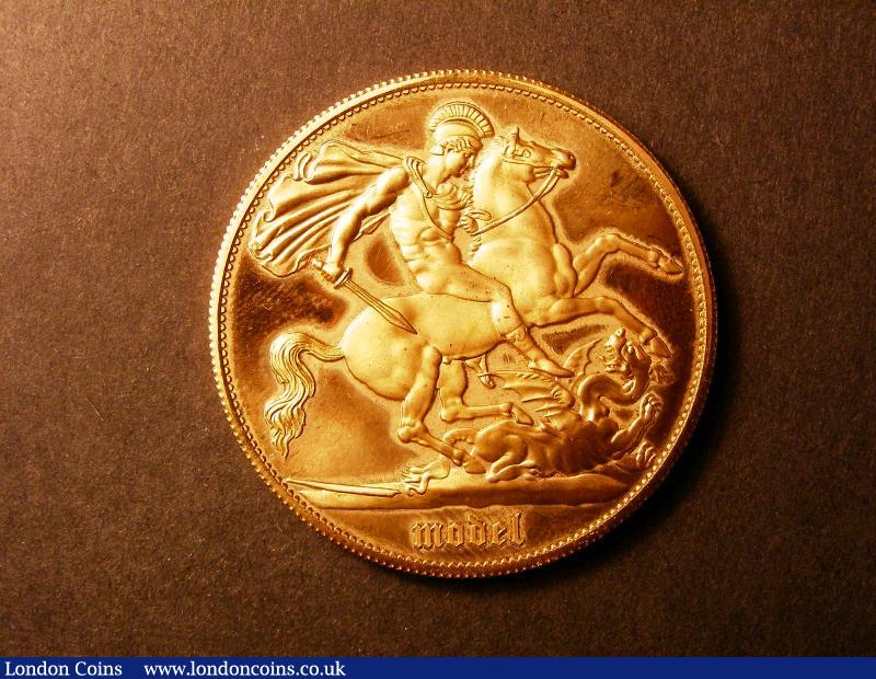 London Coins : A135 : Lot 1551 : Crown Edward VIII Fantasy Pattern 1937 in golden alloy with milled edge, by INA, Obverse a r...