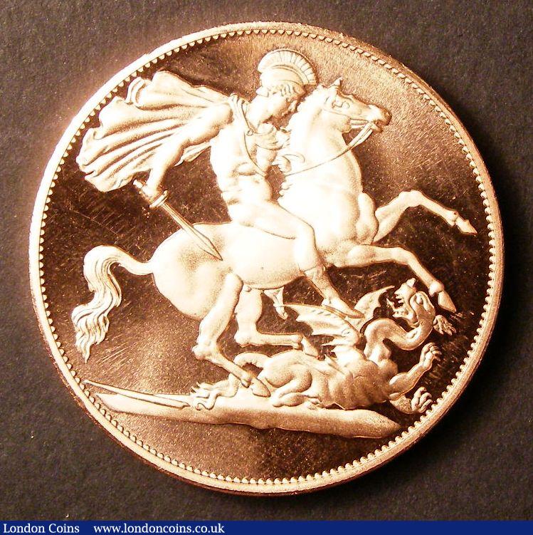 London Coins : A136 : Lot 1815 : Crown Edward VIII Retro Pattern Fantasy 1936 by INA Ltd Proof/piedfort in 4mm+ thickness copper with...