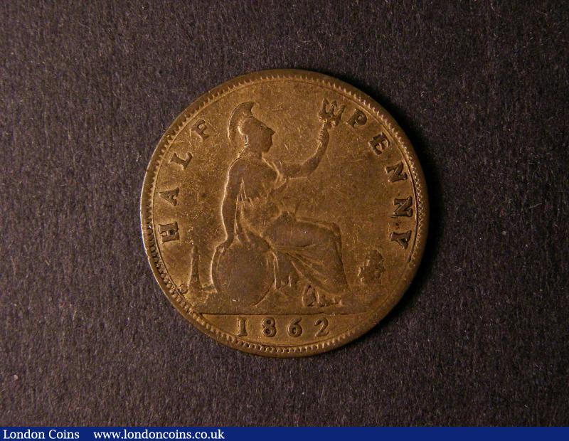 London Coins : A136 : Lot 2601 : Halfpenny 1862 Die Letter C Freeman 288A CGS VG10 a good example for the grade with all major detail...