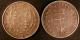 London Coins : A137 : Lot 1028 : USA Halfpenny Token Washington 1793 VG pitted, British West Indies One Eighth Dollar 1822 2 over...
