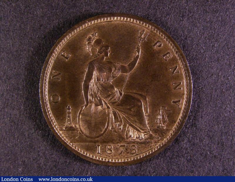 London Coins : A138 : Lot 792 : Penny 1873 Freeman 64 CGS UNC 82 Ex-Dr.A.Findlow Hall of Fame Pennies