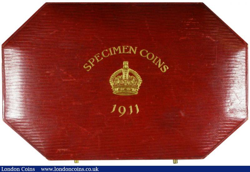 London Coins : A138 : Lot 928 : Proof Set 1911 Long Set 12 coins &pound;5 to Maundy Penny aFDC the Five Pounds with some minor nicks...