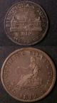 London Coins : A138 : Lot 617 : Shilling 1812 Yorkshire Leeds John Smalpage and S.Lumb Davis 29 Fine/Good Fine, Sixpence 1812 Wa...