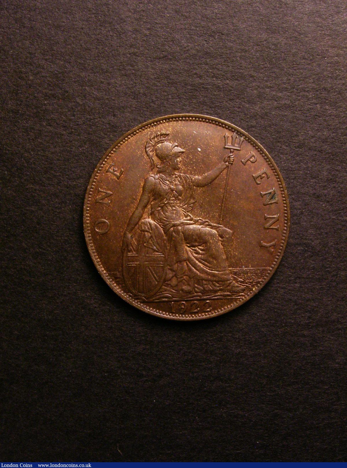 London Coins : A139 : Lot 2147 : Penny 1922 Freeman 192 dies 3+B A/UNC with traces of lustre