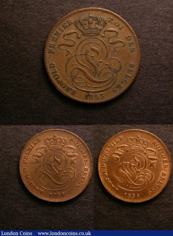 Belgium (3) 5 Centimes 1853 KM#5.1 Good Fine, 2 Centimes 1856 (2) KM#4.2 EF and lustrous one with the reverse cleaned : World Coins : Auction 139 : Lot 705