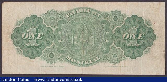 London Coins : A140 : Lot 465 : Canada, The Dominion of Canada $1 dated 1st June 1878 series B848447 plate letter D, pay...