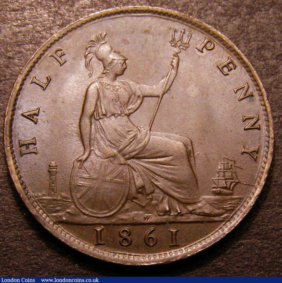 London Coins : A140 : Lot 849 : Halfpenny 1861 Freeman 276 dies 6+E CGS AU 78, the only and there finest known example thus far ...