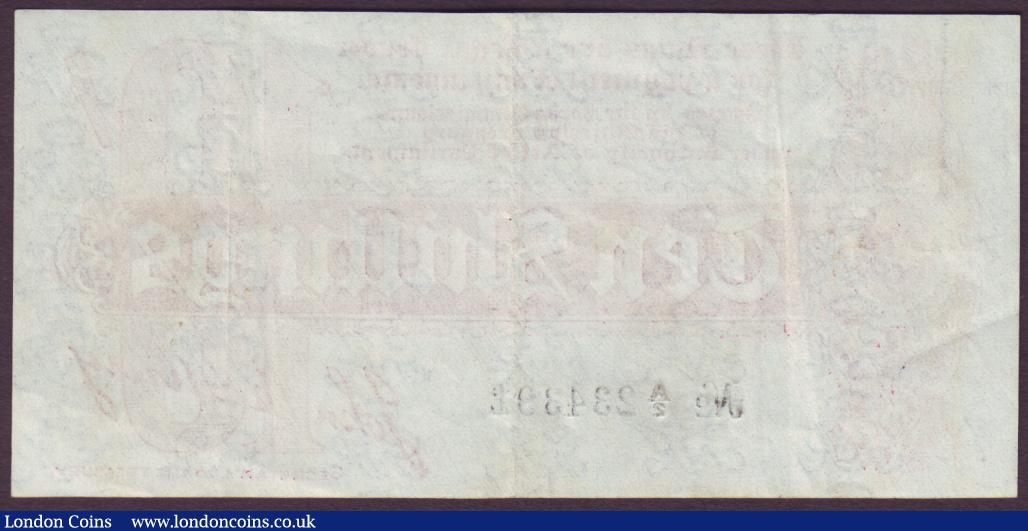 London Coins : A141 : Lot 36 : Treasury 10 shillings Bradbury T9 serial No. A/2 234391 issued 1914, VF-GVF