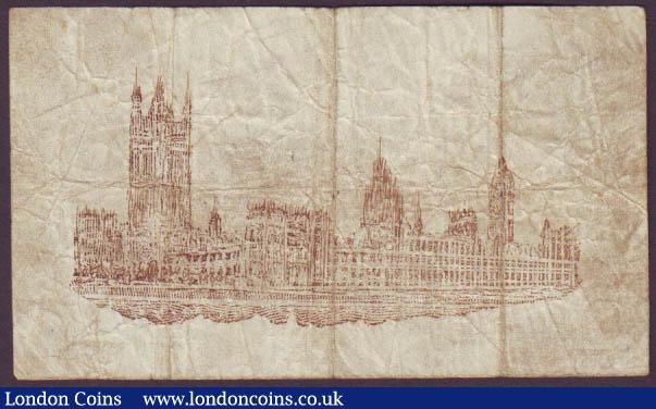 London Coins : A141 : Lot 41 : One Pound Bradbury T16, a hand drawn forgery series E10 721919, VG