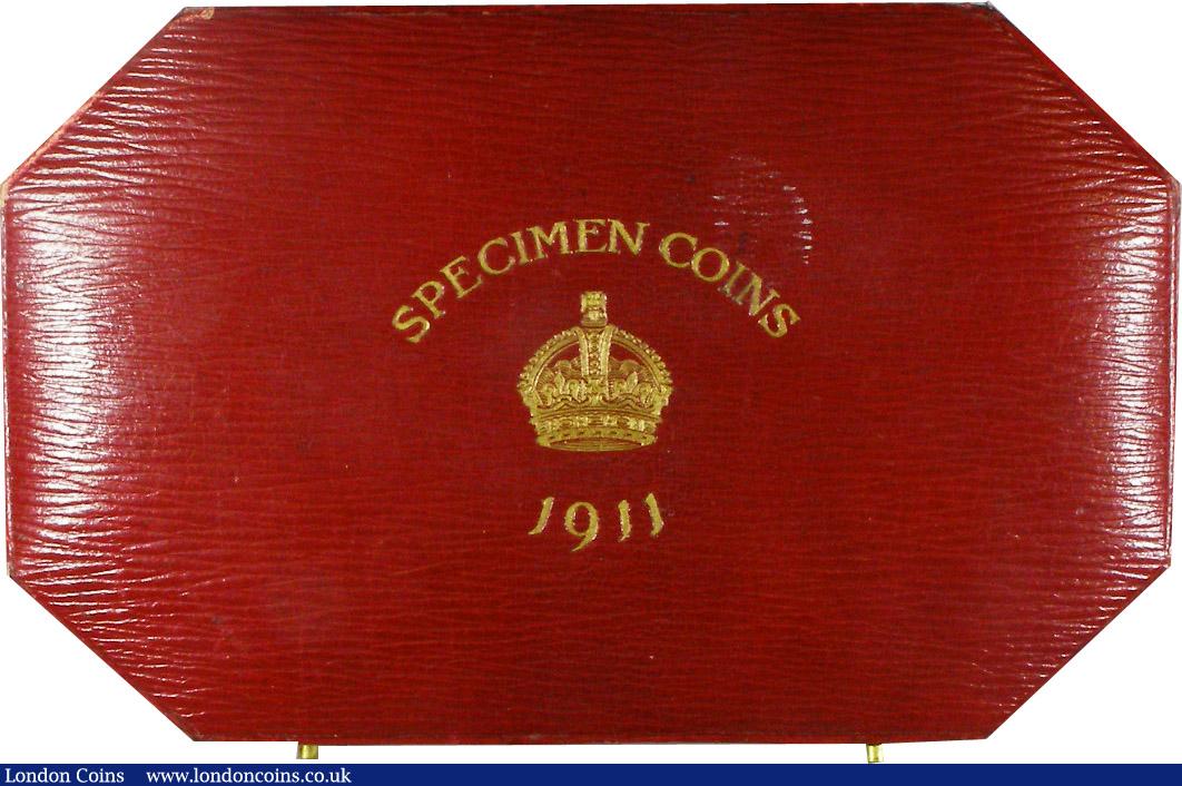 London Coins : A141 : Lot 455 : Proof Set 1911 Long Set 12 coins &pound;5 to Maundy Penny UNC to nFDC the Gold with some minor nicks...
