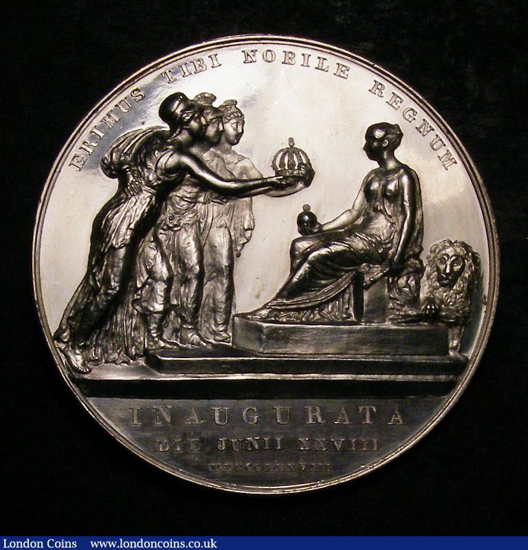 London Coins : A141 : Lot 942 : Coronation of Queen Victoria 1838 The Official Royal Mint issue 36mm diameter in silver by B.Pistruc...