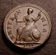 London Coins : A141 : Lot 1350 : Farthing 1717 Dump issue Reverse A, A over N in BRITANNIA Peck 783 NEF, Rare