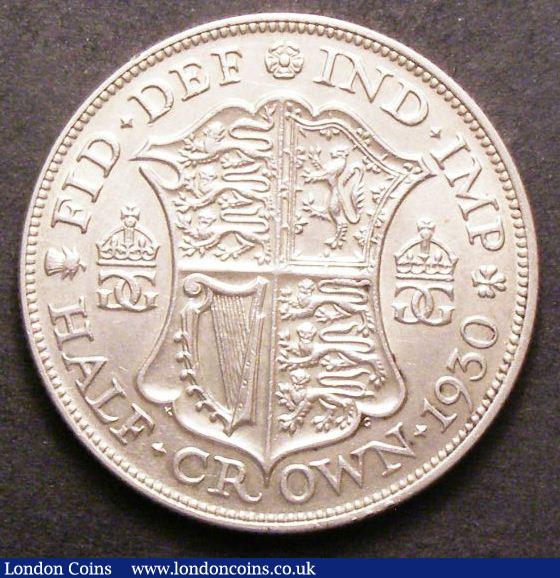 London Coins : A142 : Lot 2466 : Halfcrown 1930 ESC 779 EF with a few light contact marks and a few small spots on the reverse