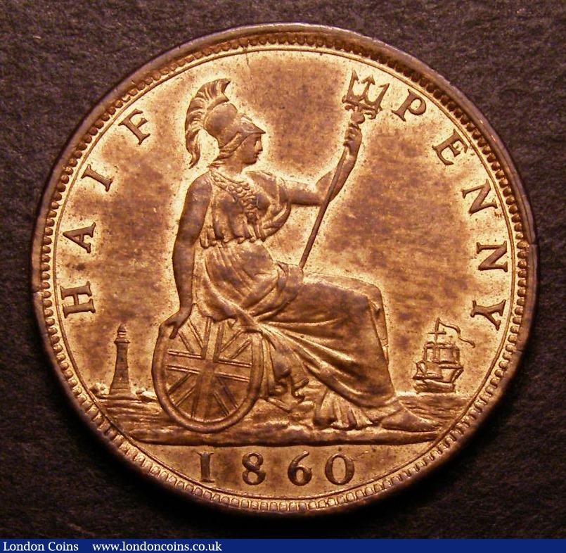London Coins : A142 : Lot 416 : Halfpenny 1860 Toothed Border Freeman 261 dies 2+B CGS 82, Ex-London Coins Auction A125 June 200...
