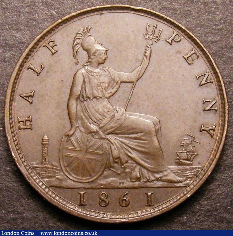 London Coins : A142 : Lot 433 : Halfpenny 1861 Freeman 276 dies 6+E CGS 60, Ex-Croydon Coin Auctions January 2004