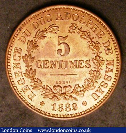 London Coins : A142 : Lot 964 : Luxembourg 5 Centimes 1889 Essai KM#E14 Lustrous UNC