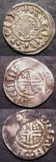 London Coins : A142 : Lot 1851 : Hammered (3) Short cross pennies, Richard I Class 4a MENIR ON CANT, pelleted beard and cresc...