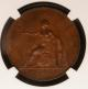 London Coins : A142 : Lot 588 : Halfpenny 1790 Pattern by Droz (Restrike) in Bronzed Copper Peck 989 R9 NGC PF65 BN Ex-Boulton famil...