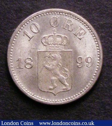 London Coins : A143 : Lot 1034 : Norway 10 Ore 1899 KM#350 UNC lightly toning