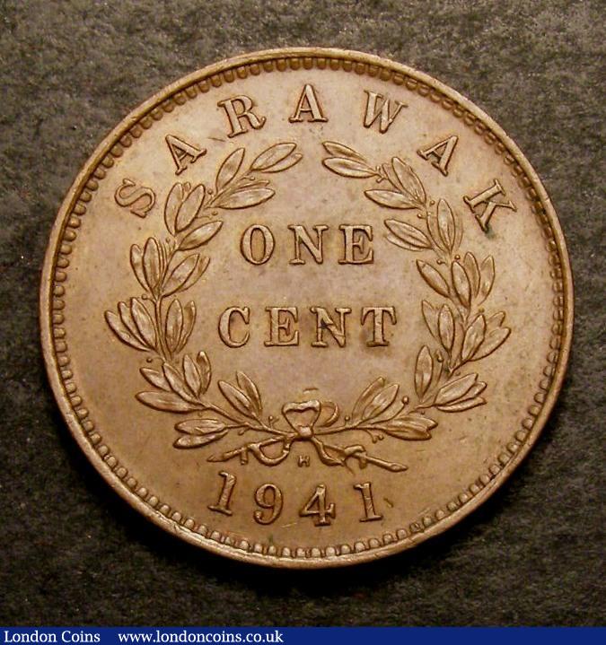 London Coins : A143 : Lot 1069 : Sarawak Cent 1941 H key date rarity with only 50 pieces believed to exist EF so extremely rare in th...